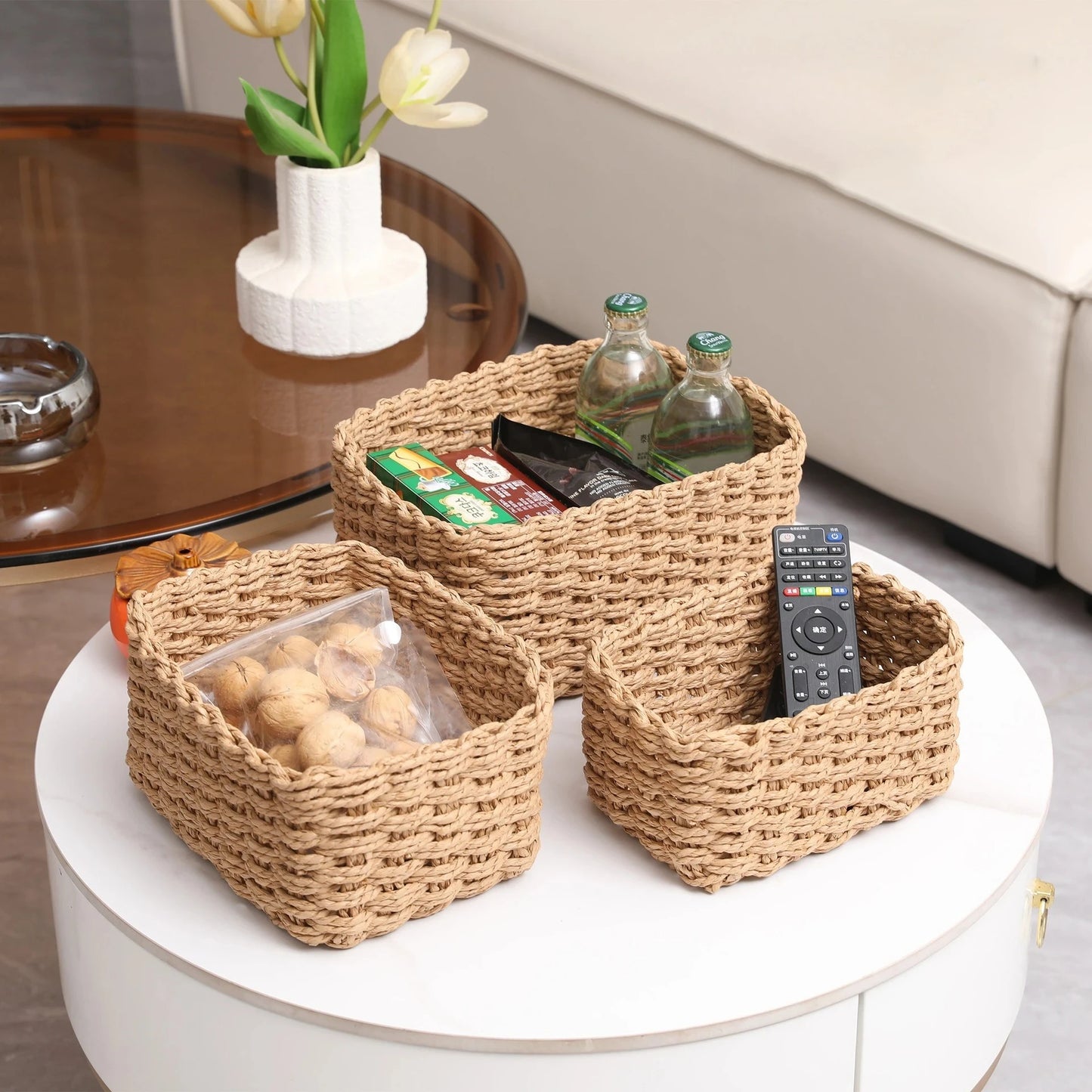 3pcs Woven Storage Basket