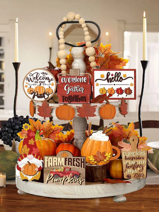 Autumn Wooden Centerpiece