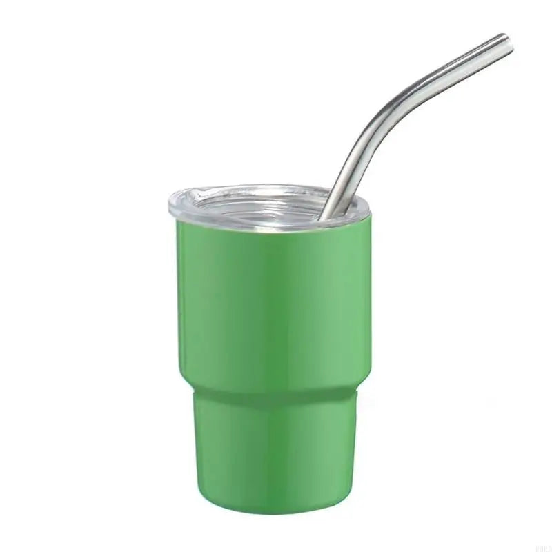 Mini Stainless Steel Travel Mug With Lid And Straw