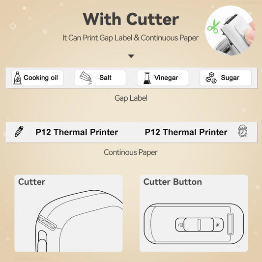 Bluetooth Mini Label Printer