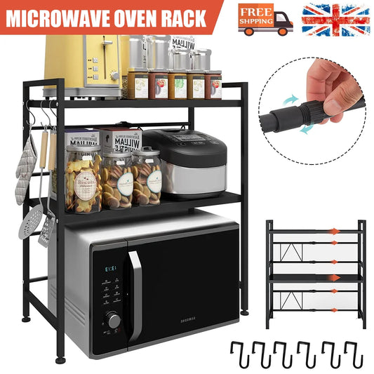 Microwave Multi-Layer Storage Shelf