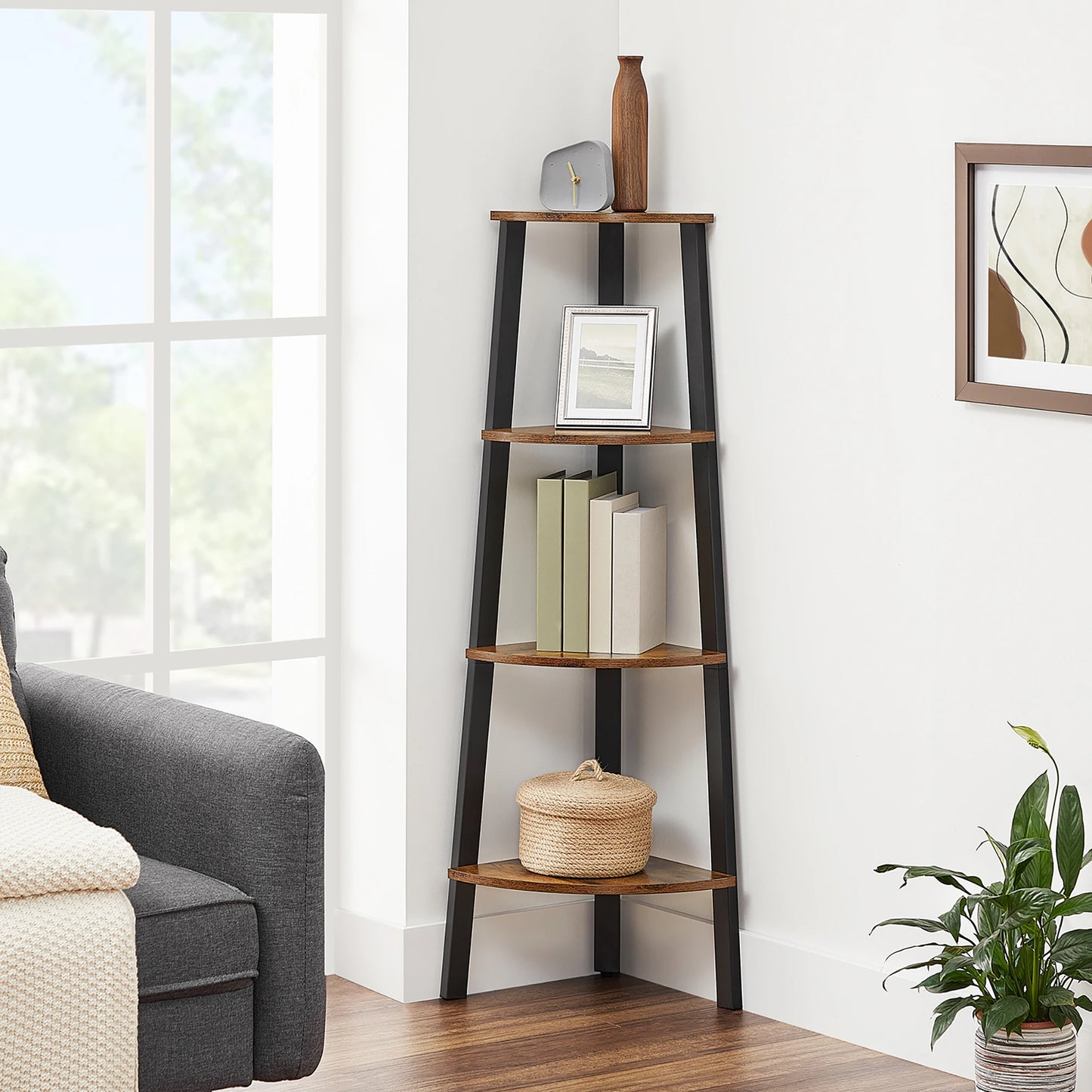 4 Tier Ladder Shelf Unit