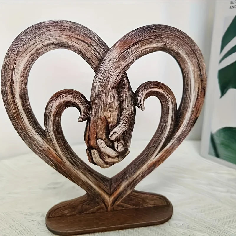 Heart Holding Hands Art Sculpture