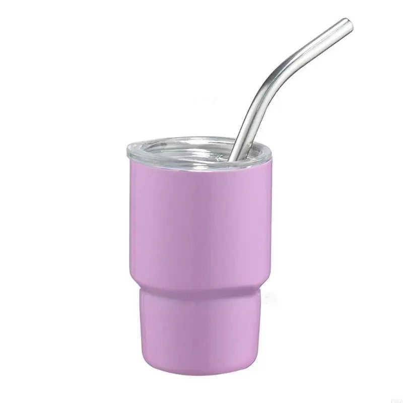 Mini Stainless Steel Travel Mug With Lid And Straw