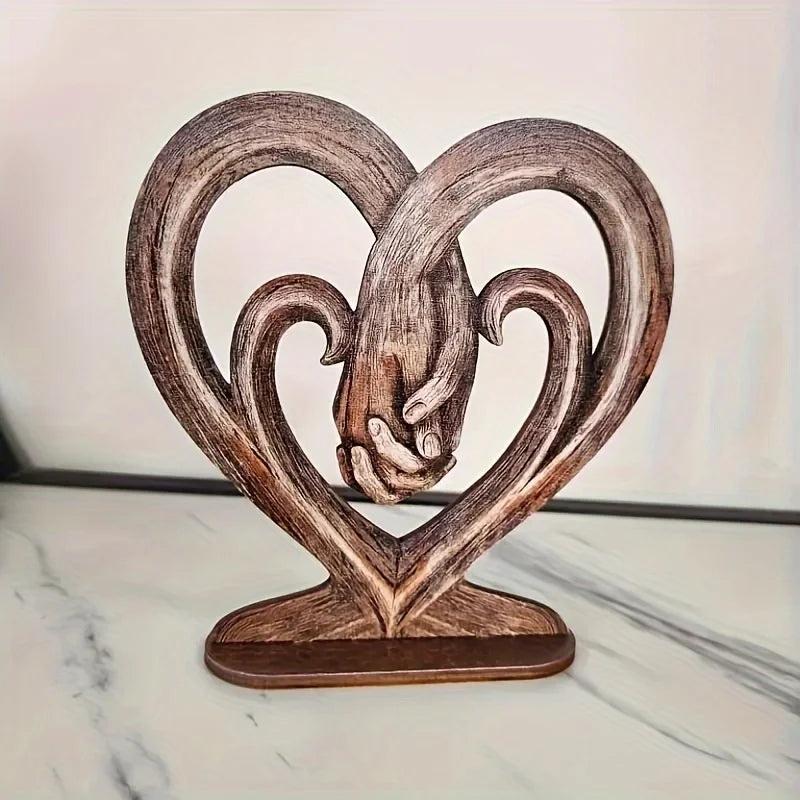 Heart Holding Hands Art Sculpture