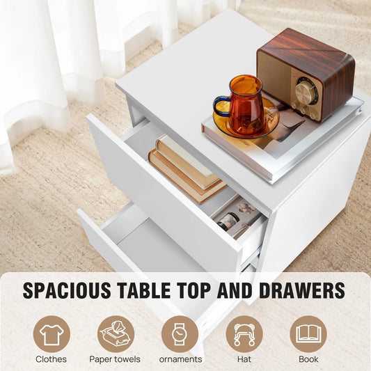 Nightstand with 2 Drawers