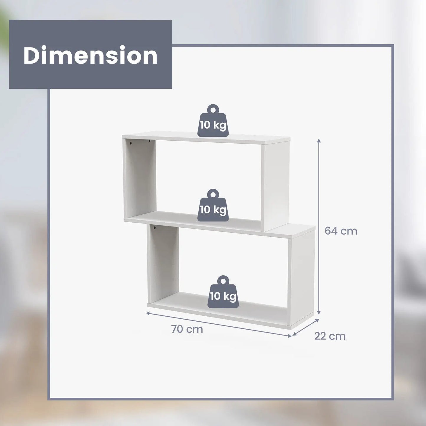 2-Tier Cube Storage Display