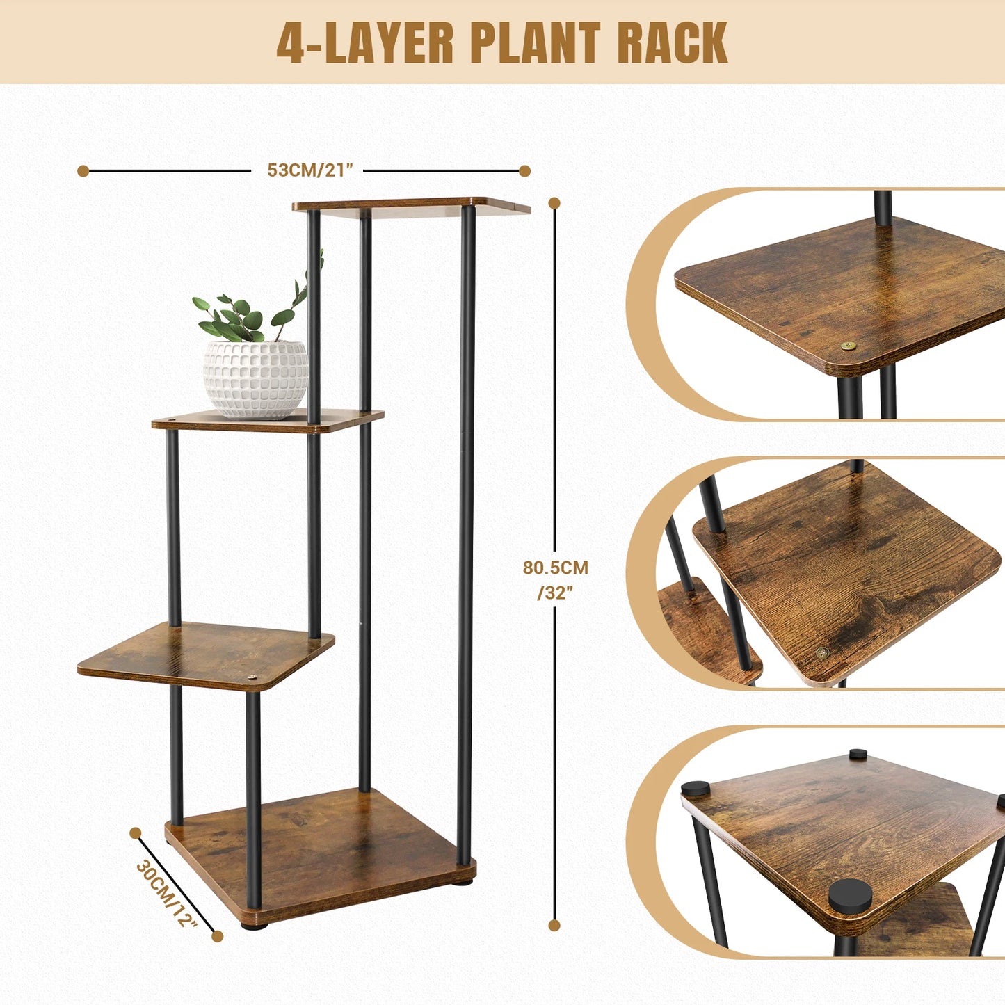 4 Tier Plant Stand