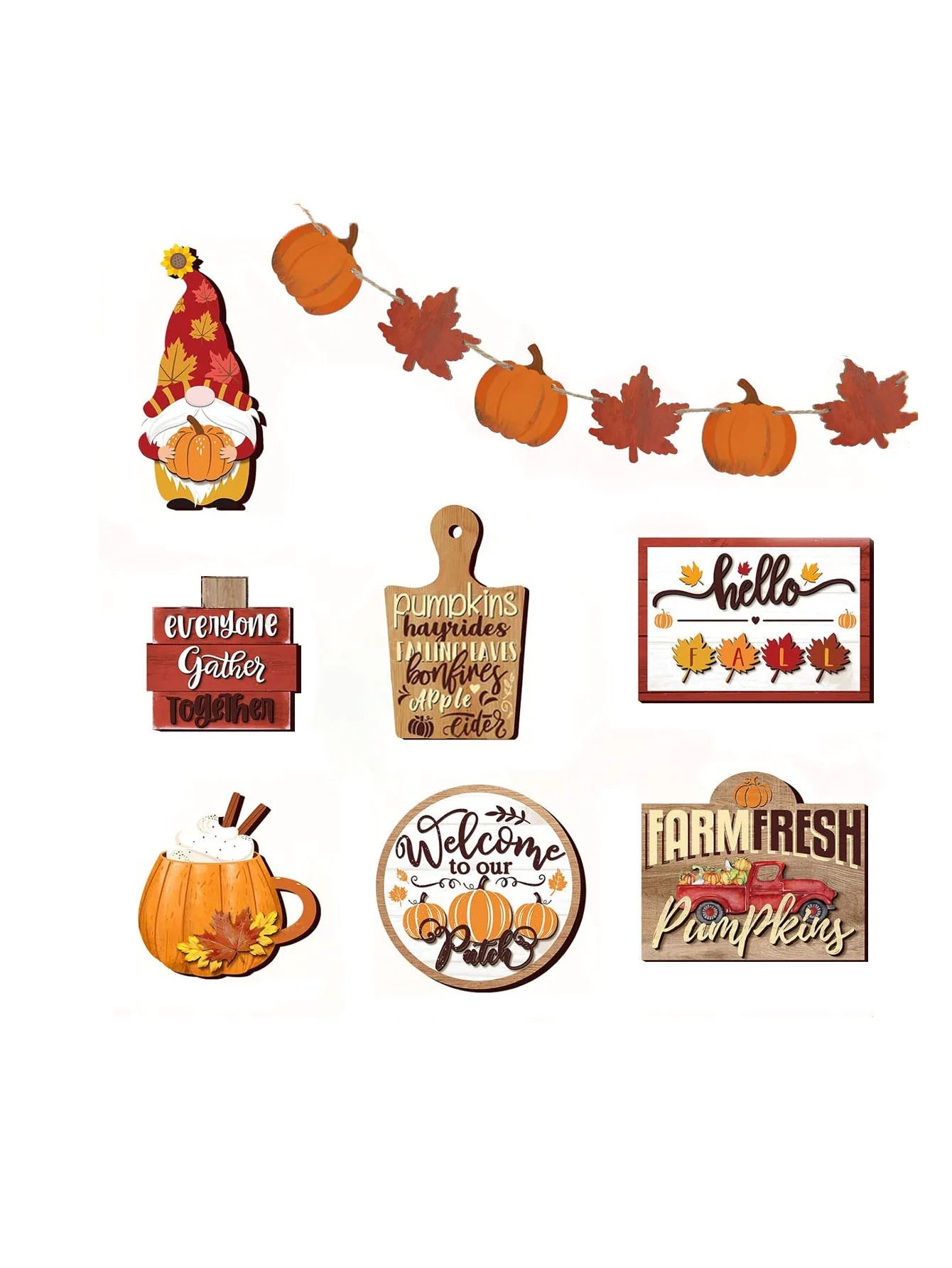 Autumn Wooden Centerpiece