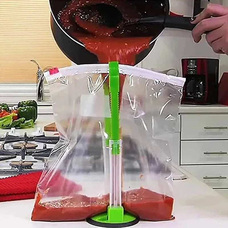 Adjustable Holder For Food Prep Bags