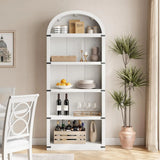 5 Shelf Arched Bookshelf