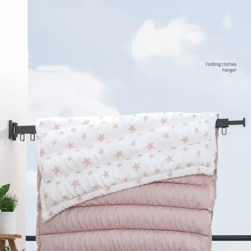 Wall-Mounted Foldable Clothes Drying Rack