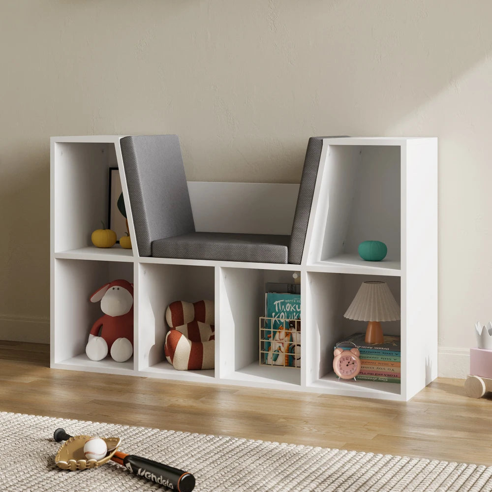 Kids Bookcase with Reading Seat