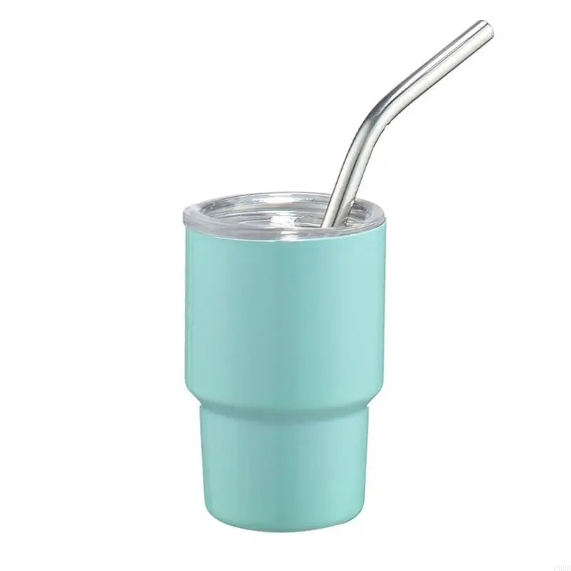 Mini Stainless Steel Travel Mug With Lid And Straw