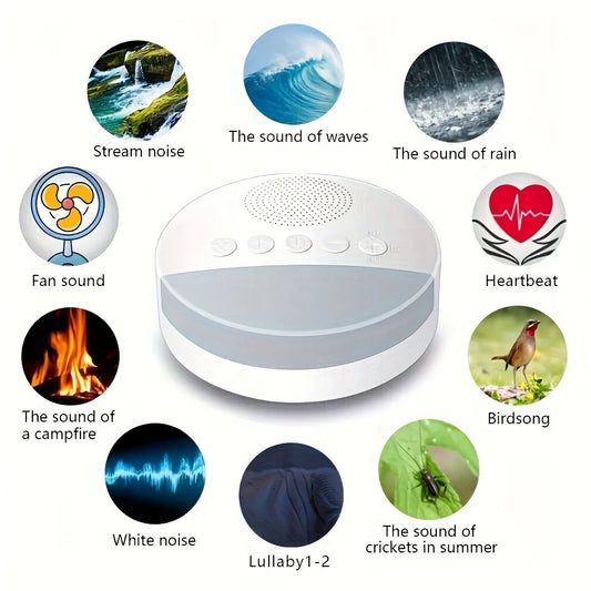 Rechargeable White Noise Machine with Night Light