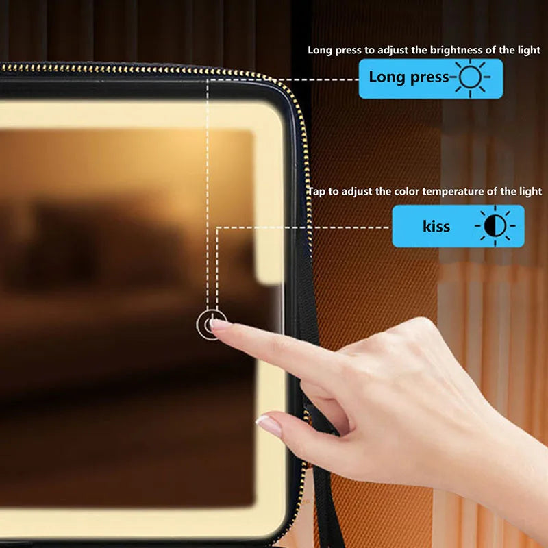 LED Cosmetic Case With Mirror