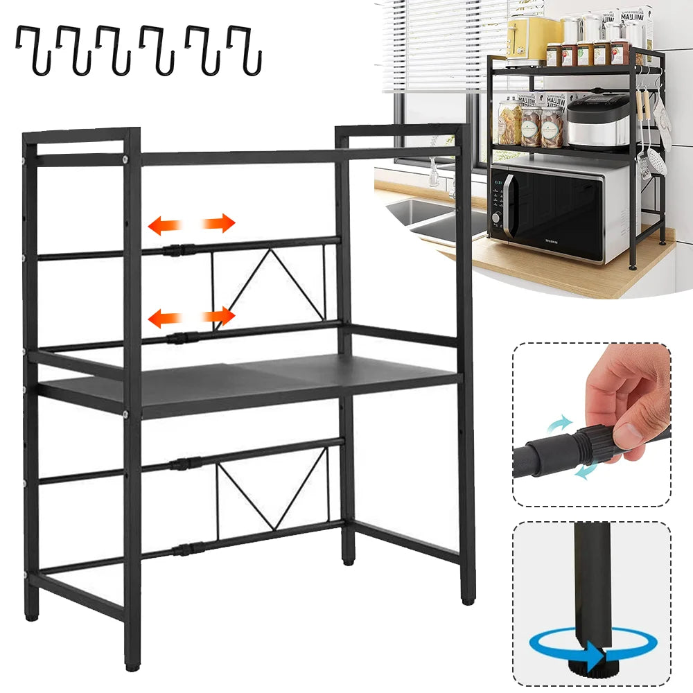Microwave Multi-Layer Storage Shelf