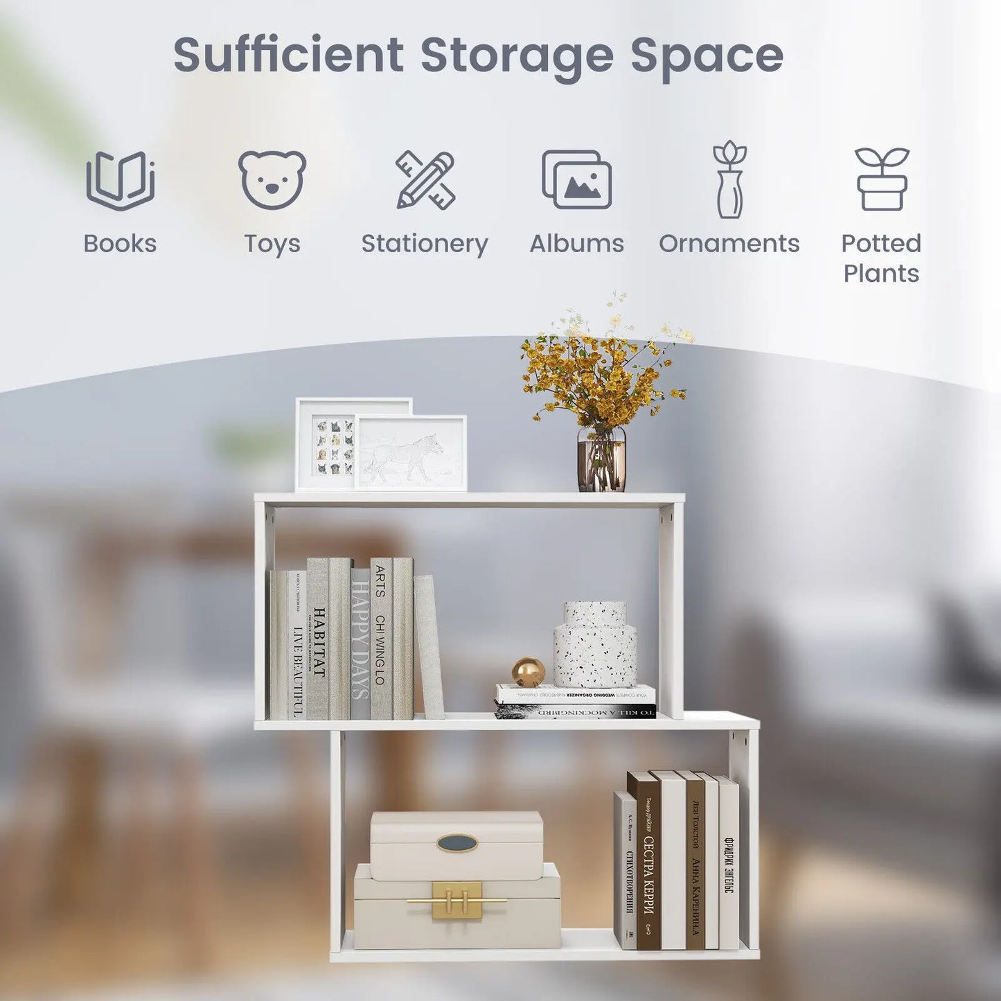 2-Tier Cube Storage Display