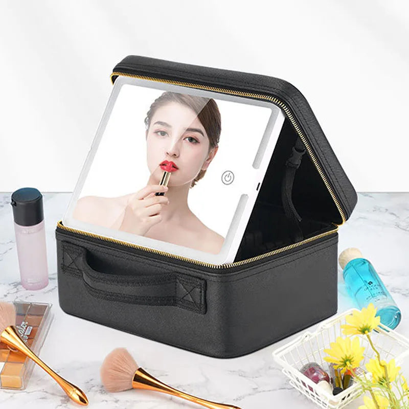 LED Cosmetic Case With Mirror