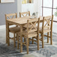 Classic Solid Wooden Dining Table and 4 Chairs Set