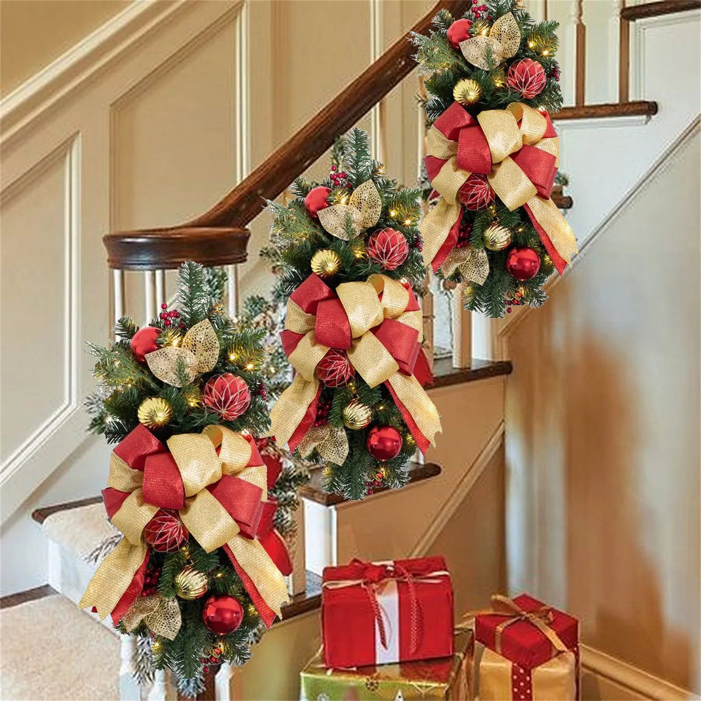 Prelit Christmas Stairs Decoration