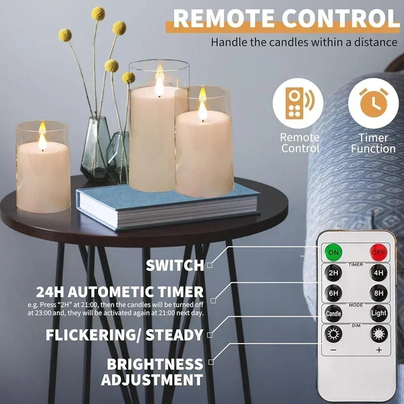 LED Flameless Candles with Remote Timer