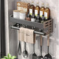 Wall-Mounted Kitchen Spice Storage Rack
