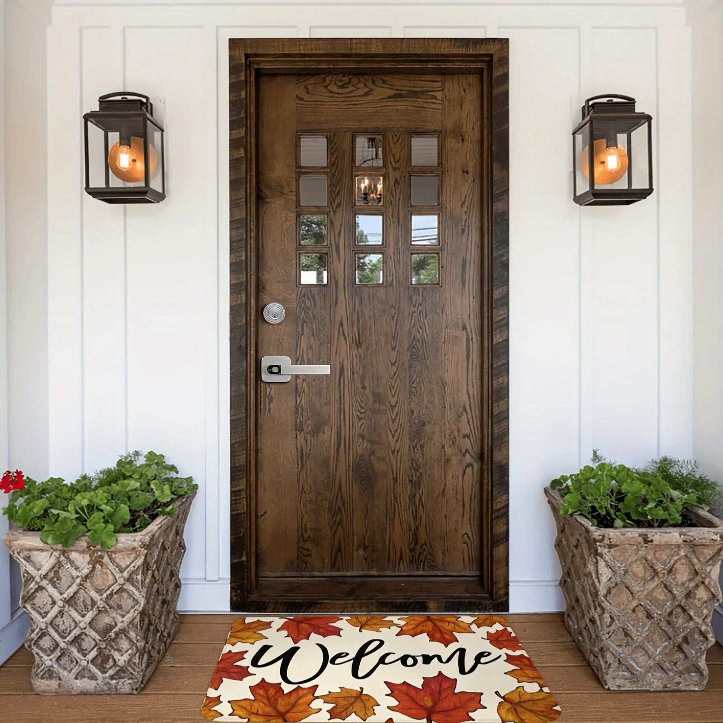 Maple Leaves Welcome Doormat