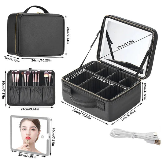 LED Cosmetic Case With Mirror