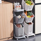 4-Tier Laundry Basket with Wheels