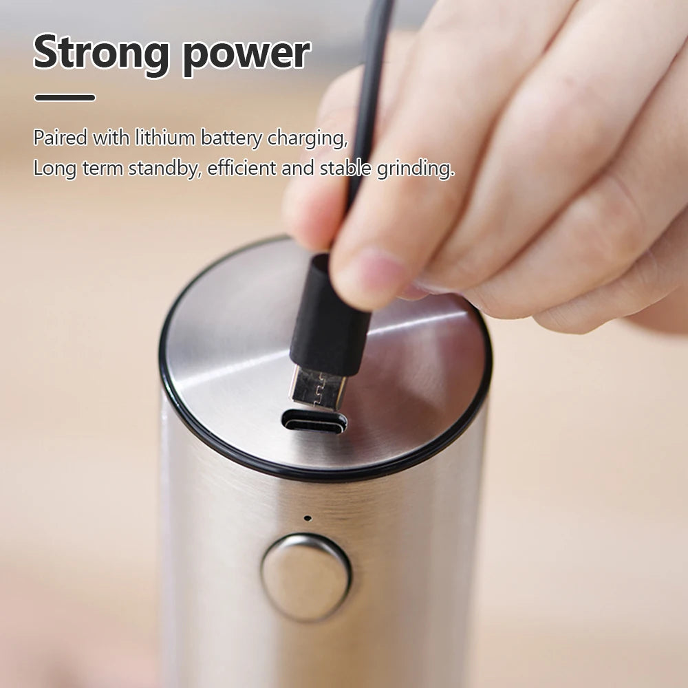 Rechargeable Stainless Steel Salt And Pepper Grinder