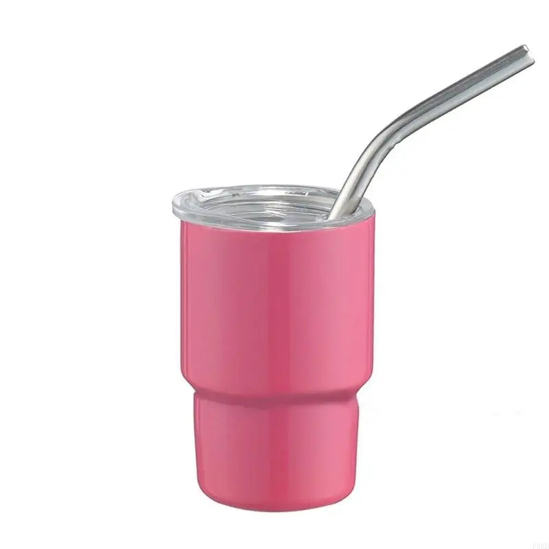 Mini Stainless Steel Travel Mug With Lid And Straw