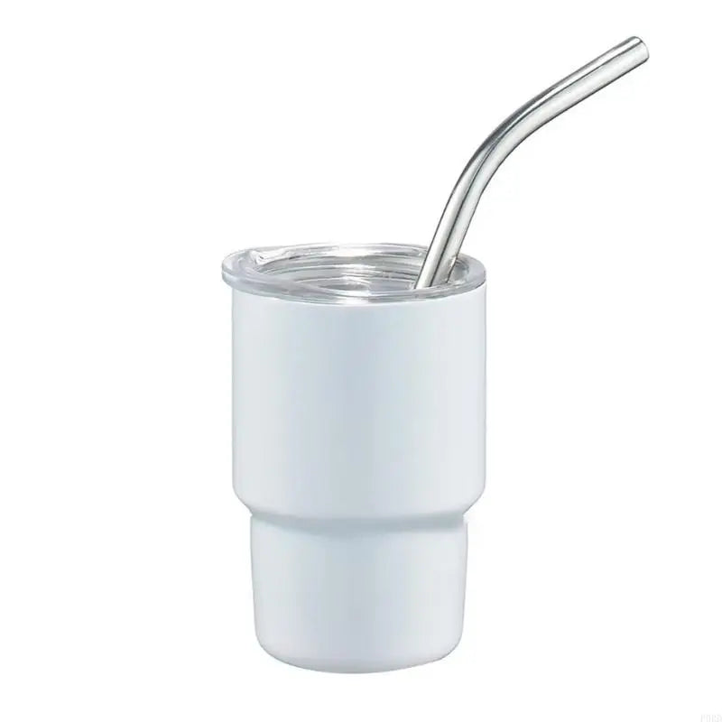 Mini Stainless Steel Travel Mug With Lid And Straw