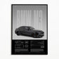 Black & White Famous Cars Posters