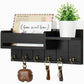 Rustic Wood Key Holder with Shelf