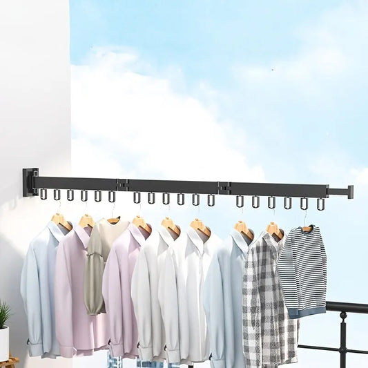 Wall-Mounted Foldable Clothes Drying Rack