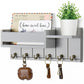 Rustic Wood Key Holder with Shelf