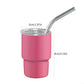 Mini Stainless Steel Travel Mug With Lid And Straw