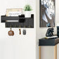 Rustic Wood Key Holder with Shelf