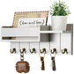 Rustic Wood Key Holder with Shelf