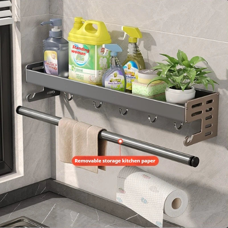 Wall-Mounted Kitchen Spice Storage Rack