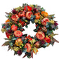 Autumn Peony Pumpkin Wreath