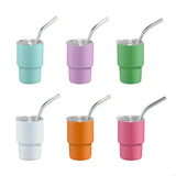 Mini Stainless Steel Travel Mug With Lid And Straw