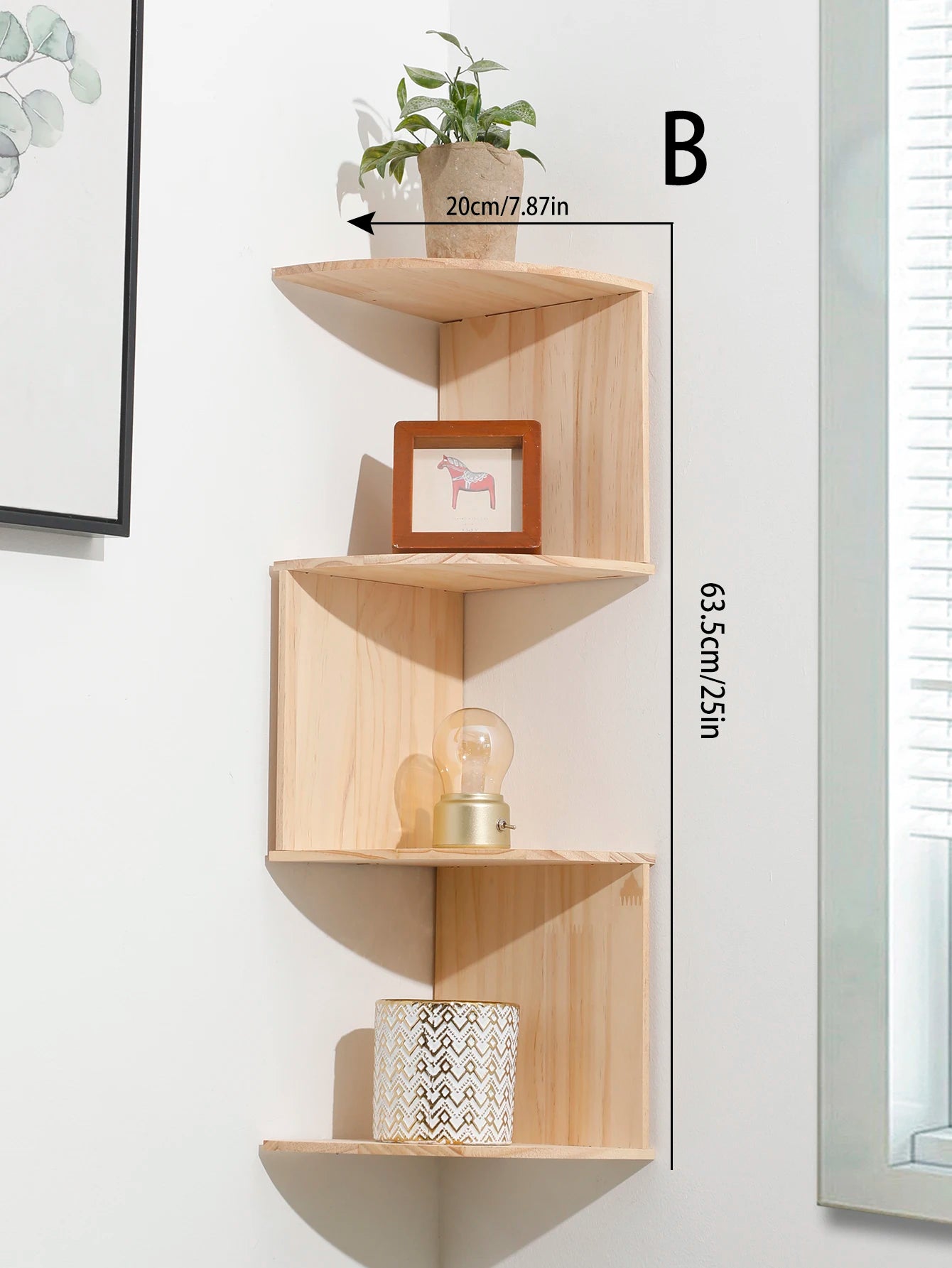 2/4/5-Layers Corner Floating Shelf