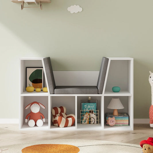 Kids Bookcase with Reading Seat