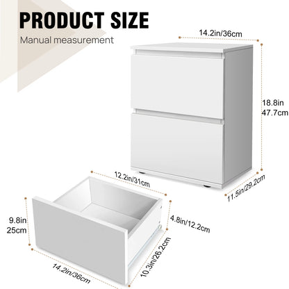 Nightstand with 2 Drawers