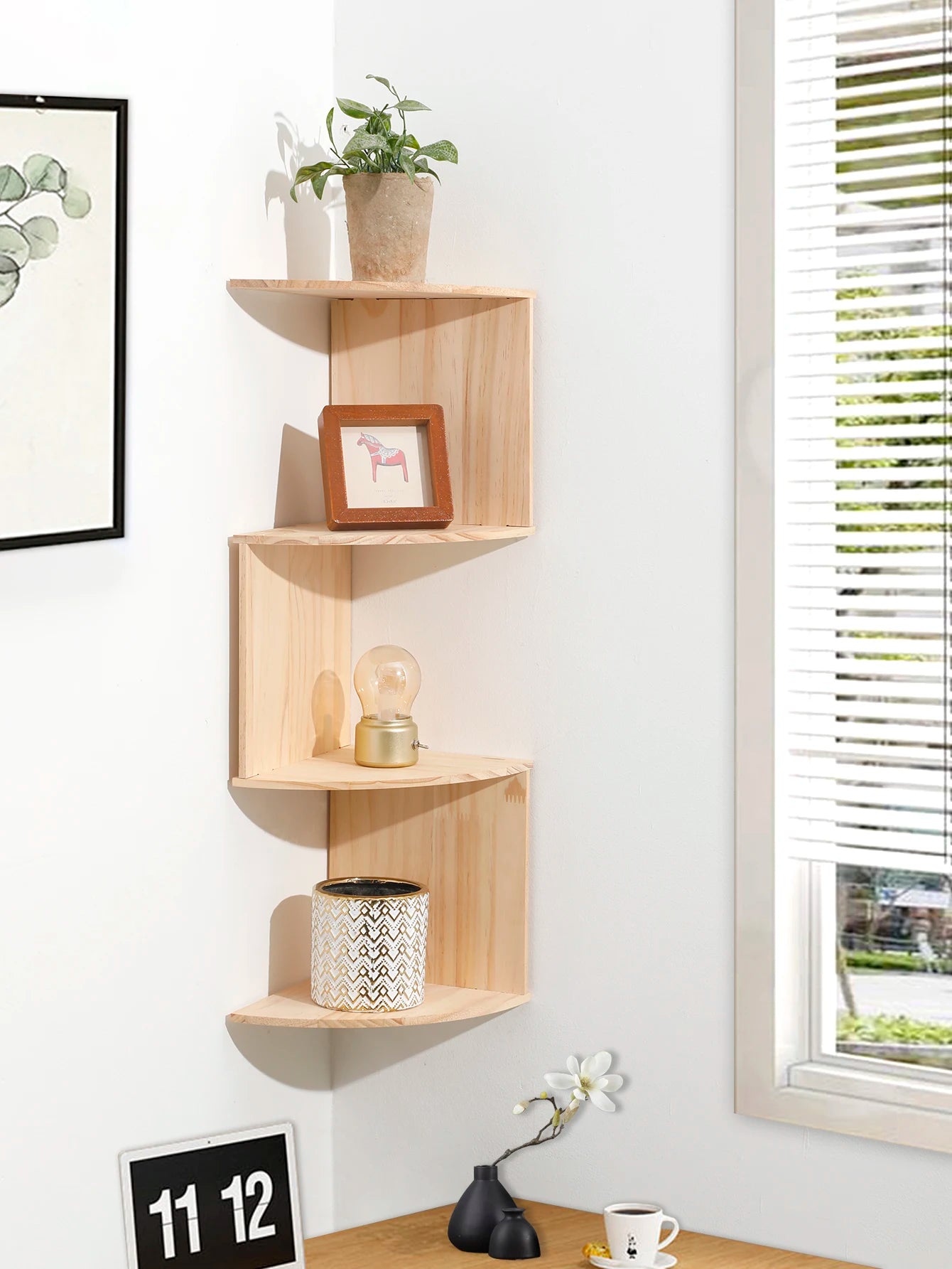 2/4/5-Layers Corner Floating Shelf