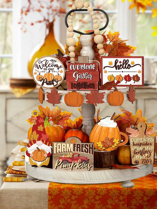 Autumn Wooden Centerpiece