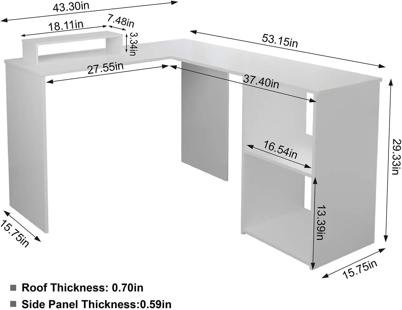 L-Shape Computer Desk