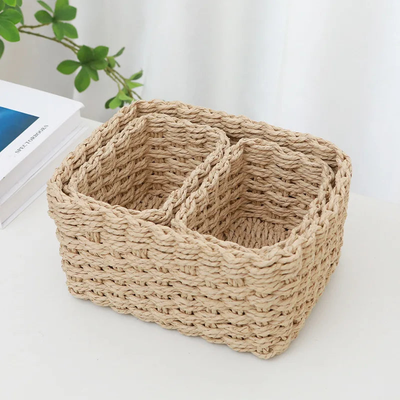 3pcs Woven Storage Basket